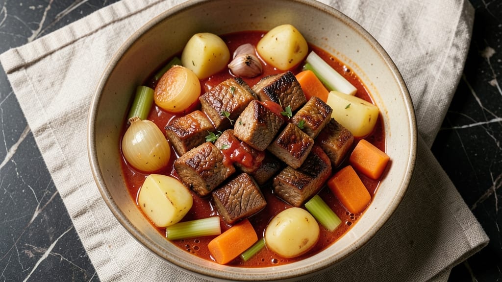 Beef Vegetable Soup Recipe With Tomato Sauce: Savory Herb-Infused Depth in One Pot