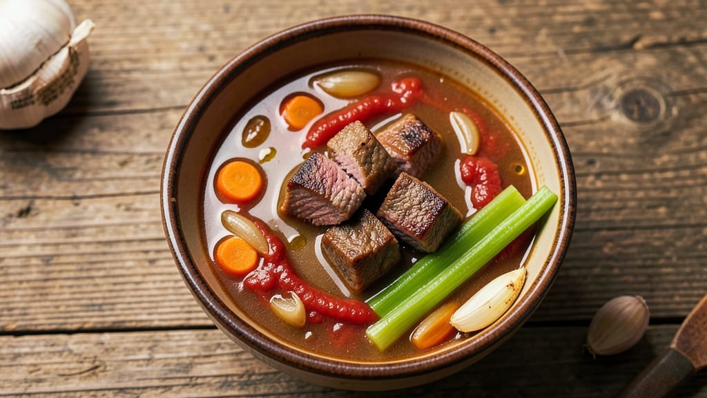 Beef Rivel Soup Recipe: Slow-Cooked Beef and Celery Crown Crunch
