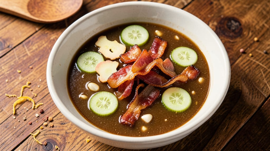 Benihana Soup Recipe Copycat: Smoky Bacon and Celery Crown Crunch