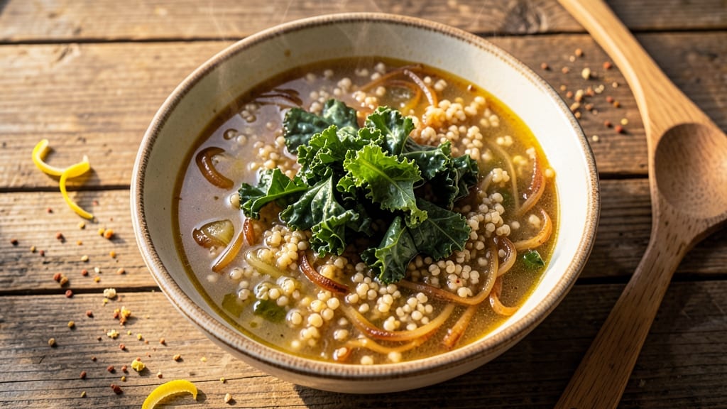 Amy's Kale and Quinoa Soup Recipe: Earthy Greens and Protein-Packed Perfection