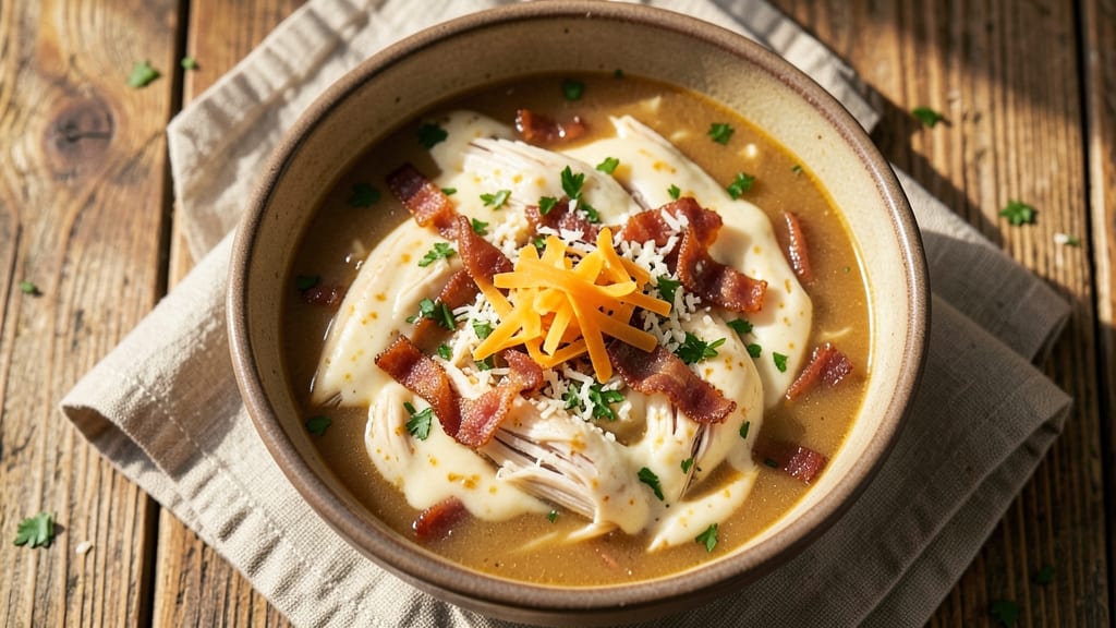 Best Pioneer Woman Crack Chicken Soup Recipe: Smoky Bacon and Celery Crown Crunch Topping
