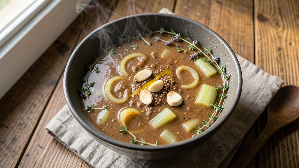 Best Rainy Day Soup Recipe: Cozy Herb Velout With Celery Crown Crunch