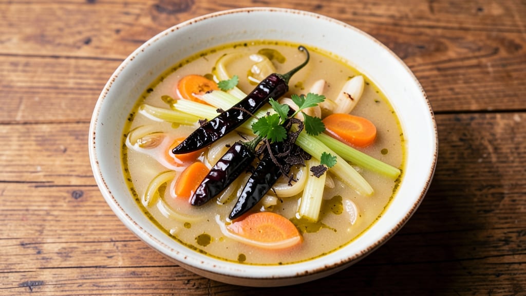 Au Bon Pain 12 Veggie Soup Recipe: Herb-Infused Broth with Crispy Celery Crowns