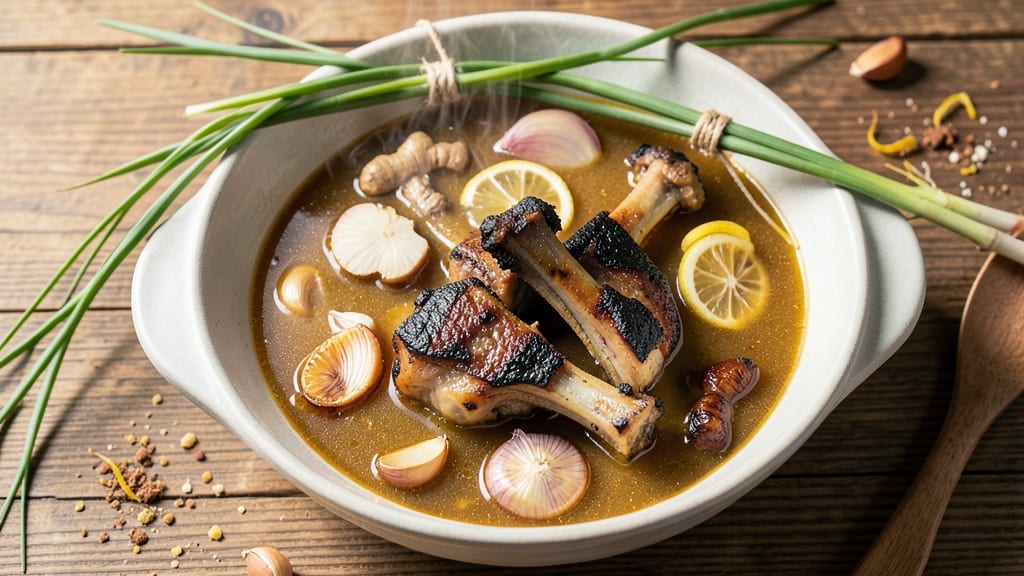 Asian Soup Stock Recipe: Fragrant Ginger-Galangal Base for Richer Broths