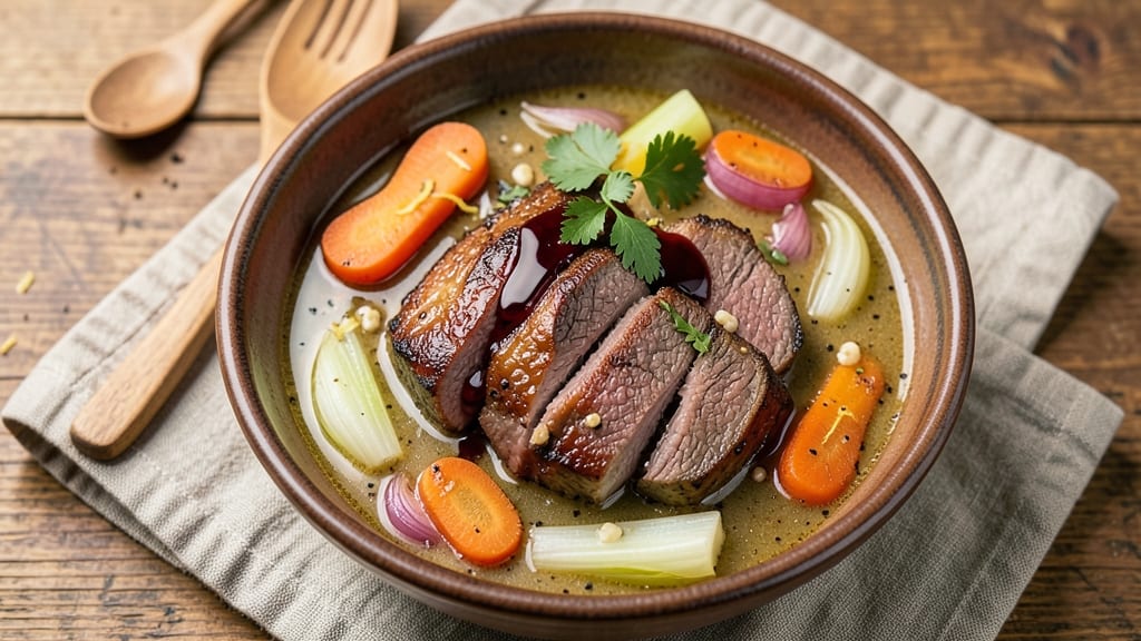 54th Street Steak Soup Recipe: Slow-Simmered Beef and Celery Crown Crunch