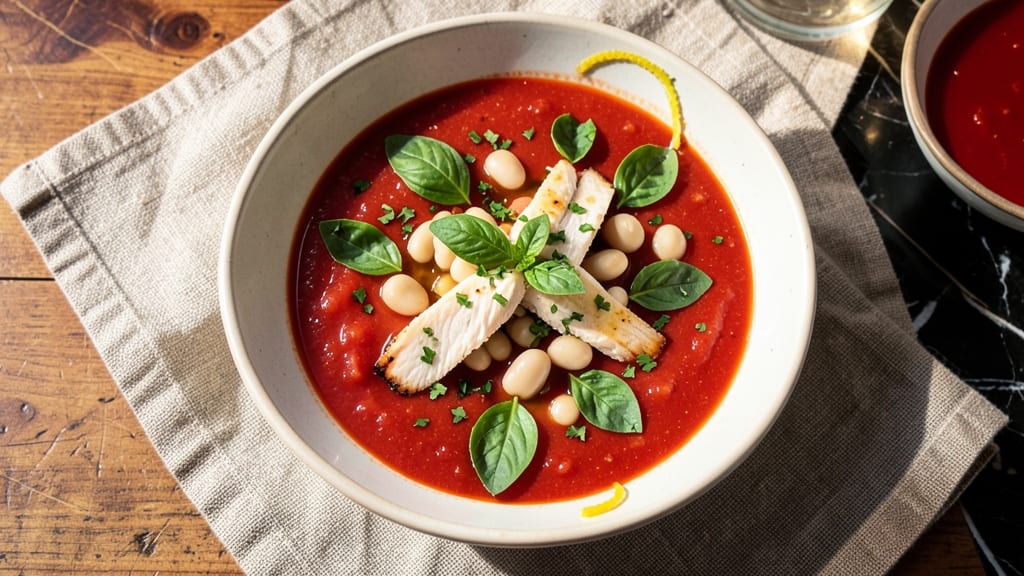 Bariatric Tomato Soup Recipe: Low-Calorie Velouté With Fresh Herb Crunch