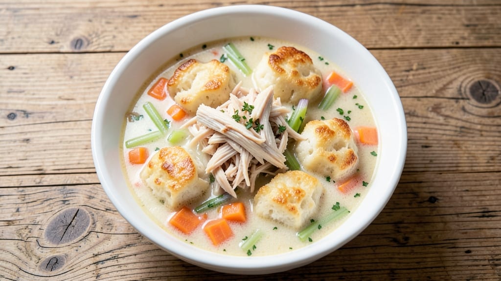 Bisquick Chicken and Dumpling Soup Recipe: One-Pot Creamy Comfort With Fluffy Dumplings