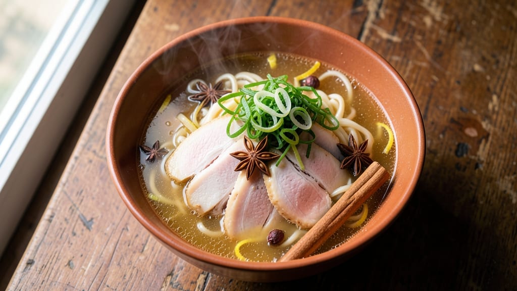 Authentic Chinese Chicken Noodle Soup Recipe: Fragrant Ginger-Star Anise Broth With Silky Rice Noodles