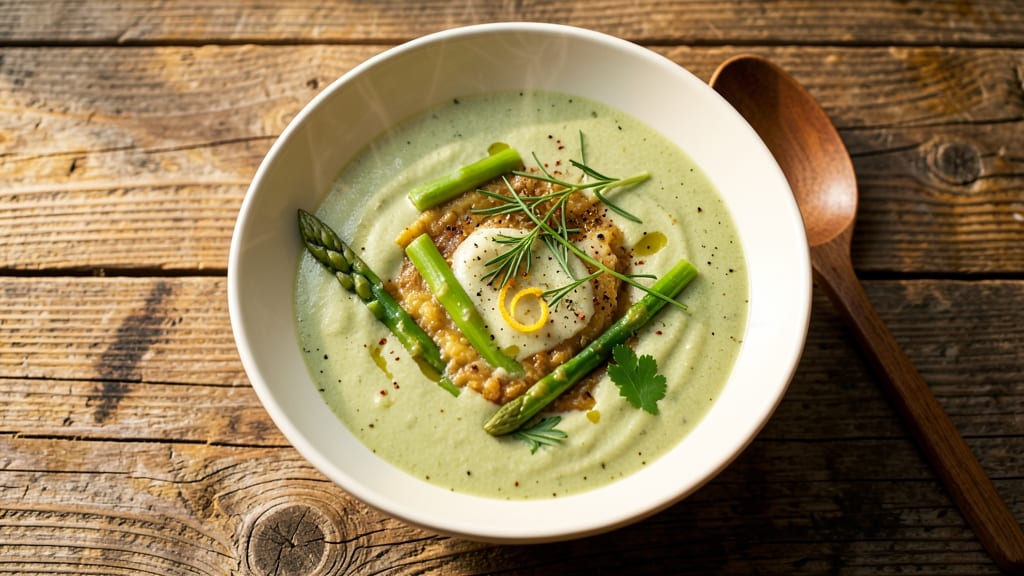 Ina Garten's Asparagus Soup Recipe: Silky Herb Velouté With Crisp Celery Crowns