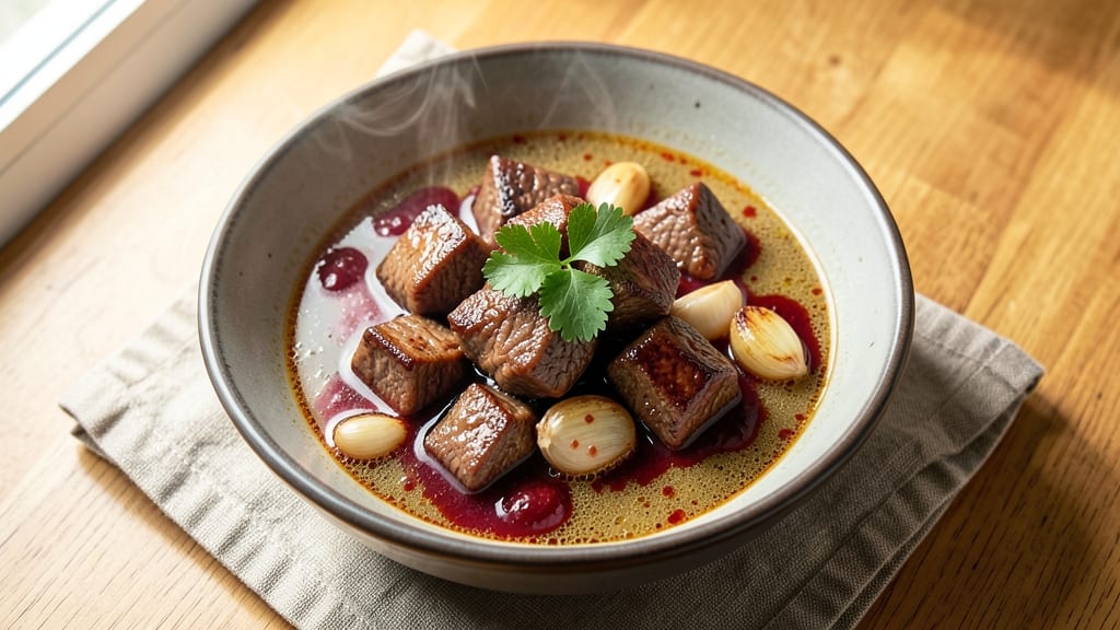 Au Jus Soup Recipe: Pan-Roasted Beef Bites for Rich, Savory Depth