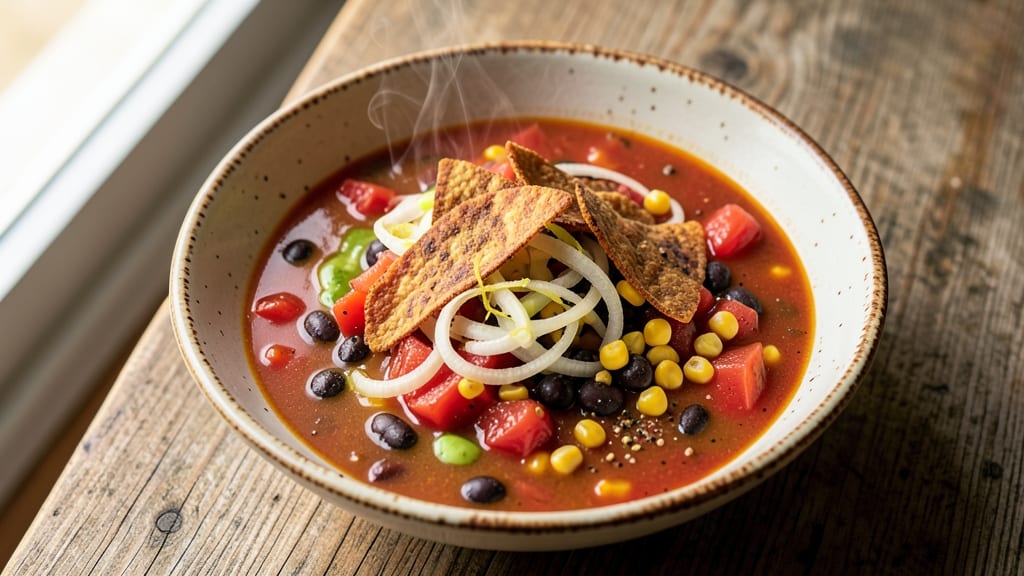 Basic Tortilla Soup Recipe: Black Bean and Corn-Packed Southwest Flavor