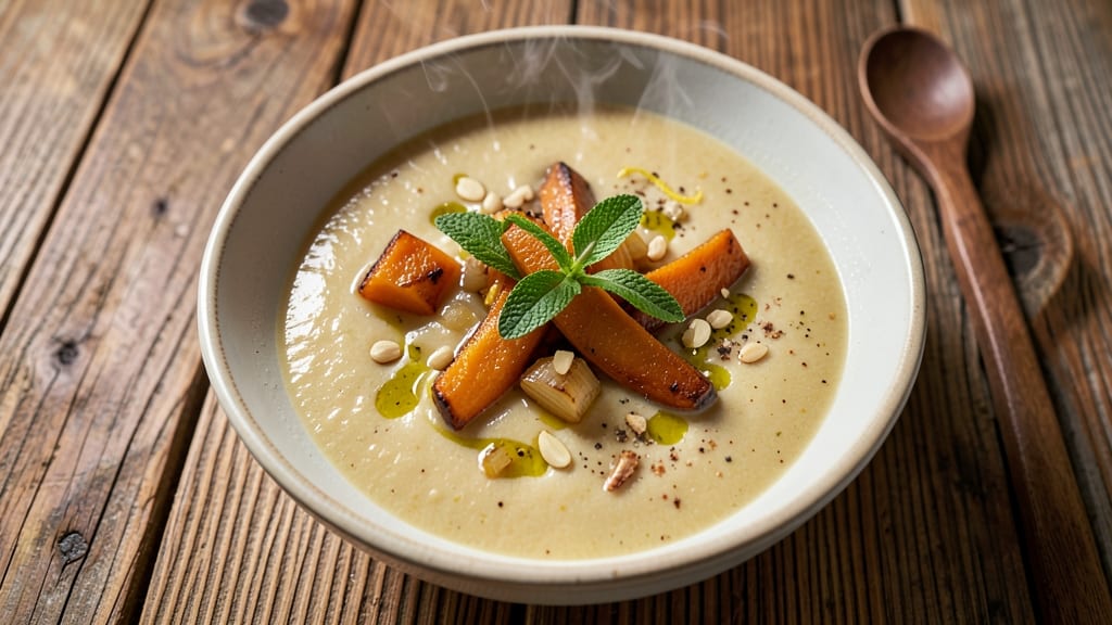 Aromatic Butternut Squash Soup Recipe: Nutty-Spiced Velouté With Toasted Sage Crunch