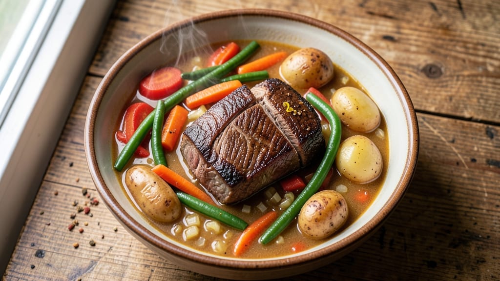 Award-Winning Slow Cooker Vegetable Beef Soup Recipe: Umami-Rich Broth With Tender Meat and Veggies