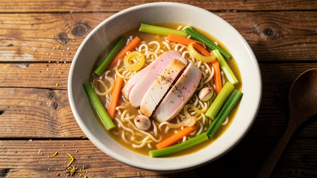 Awesome Chicken Noodle Soup Recipe: One-Pot Comfort With Celery Crown Crunch