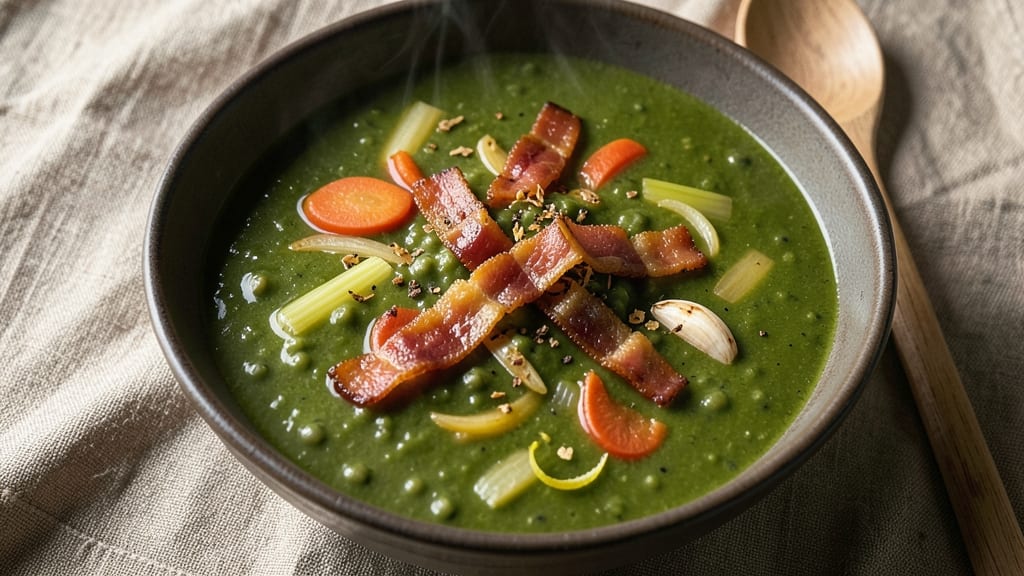 Amy's Split Pea Soup Recipe: Buttery Bacon and Herb-Infused Velouté Base