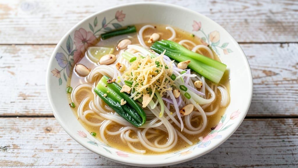 Asian Vegetable Noodle Soup Recipe: Fragrant Ginger-Lime Infusion With Silky Rice Noodles