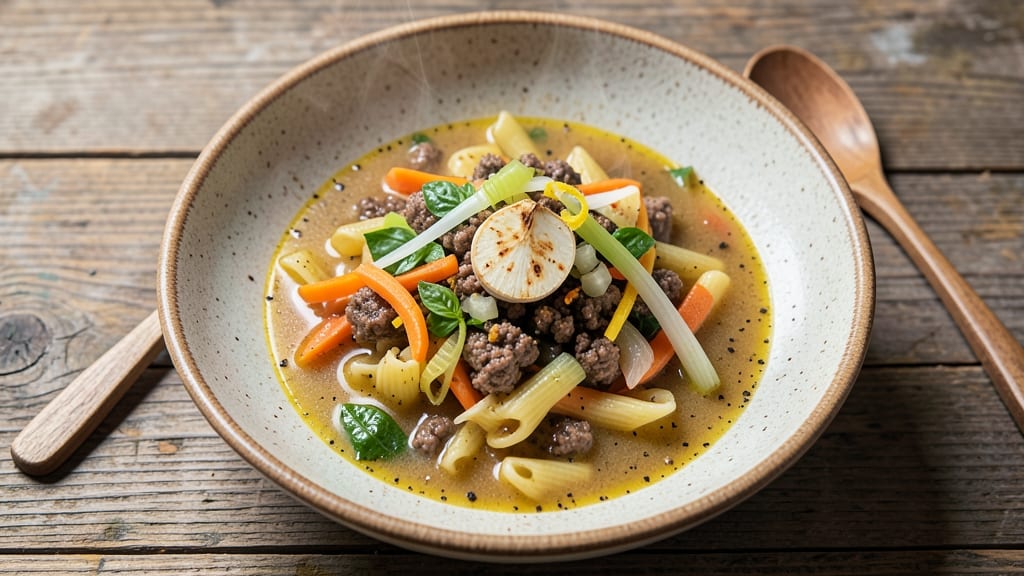 Barilla Italian Wedding Soup Recipe: Celery Crown Crunch Over Creamy Herb Broth