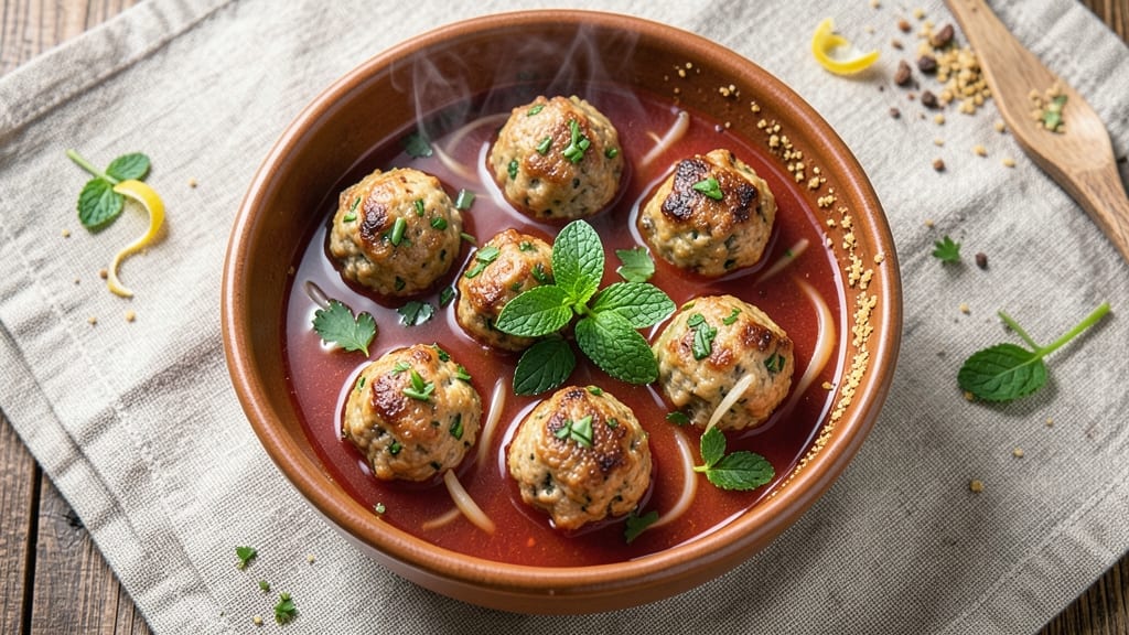Albondigas Soup Recipe with Mint: Herb-Infused Meatballs in Bright Tomato Broth