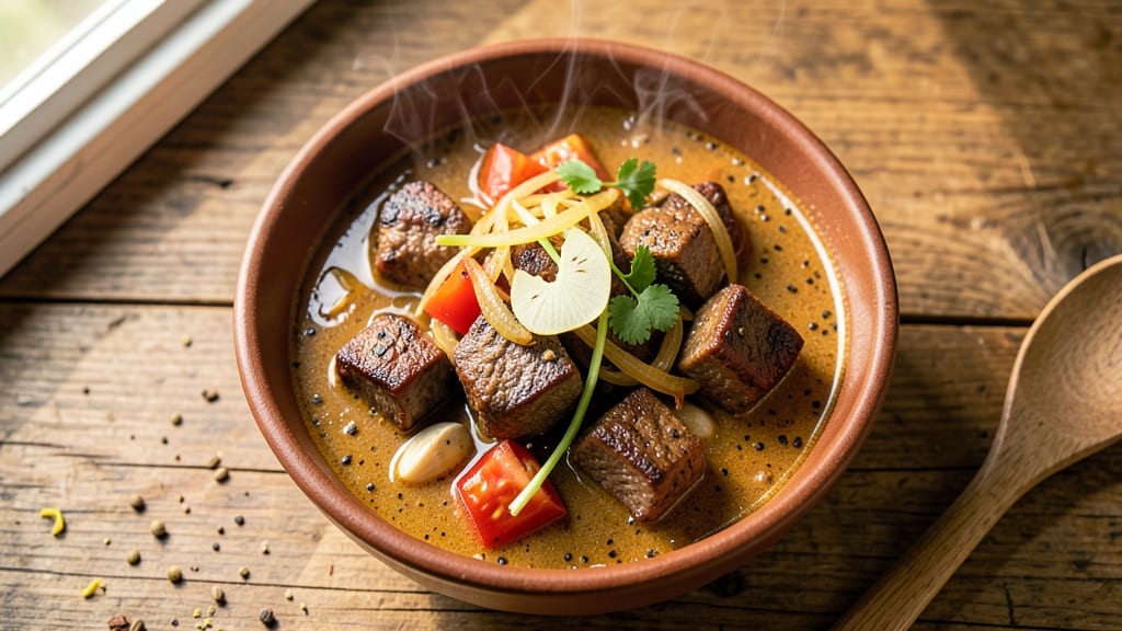 Beef Curry Soup Recipe: Spiced Yogurt Swirl Balances Creamy Heat