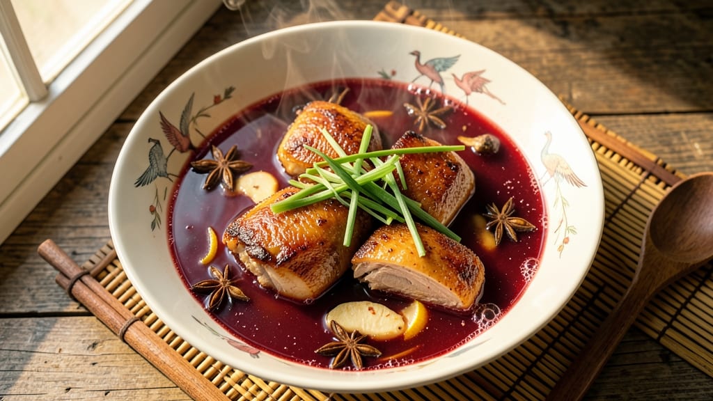 Asian Duck Soup Recipe: Star-Anise Infused Broth with Tender Duck Shreds