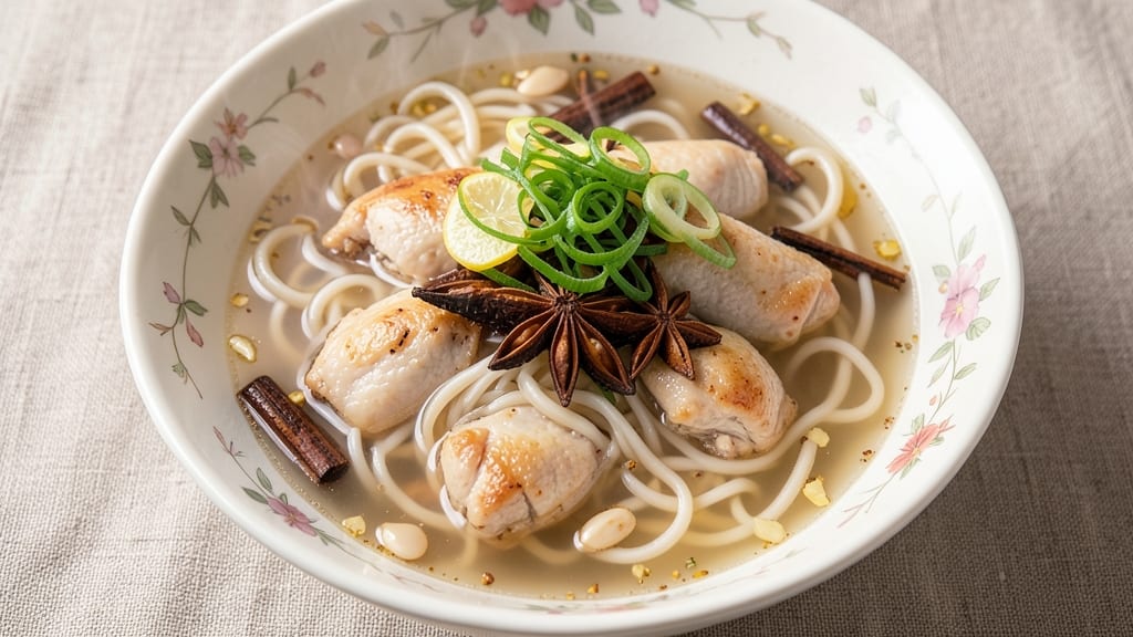 Asian Style Chicken Noodle Soup Recipe: Fragrant Ginger-Lime Broth With Silky Rice Noodles