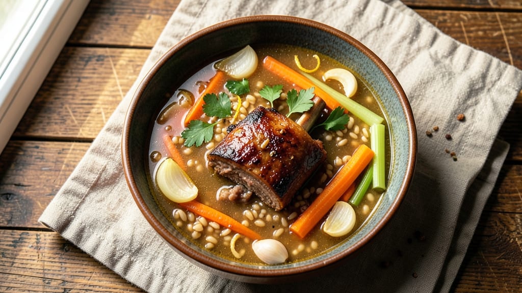 Beef Shank and Barley Soup Recipe: Deep Umami Flavor From Slow-Cooked Richness