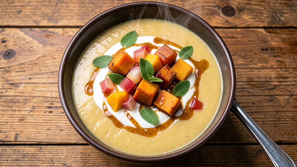 Biltmore Butternut Squash Soup Recipe: Spiced Maple Swirl and Toasted Sage Topping