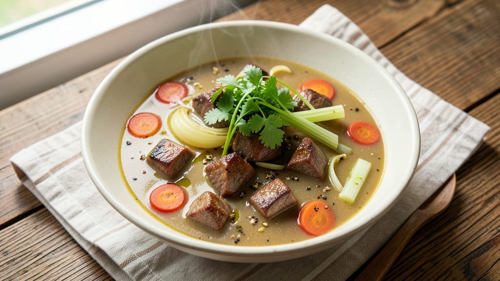 Beef Watercress Soup Recipe: Peppery Greens Meet Savory Beef Broth