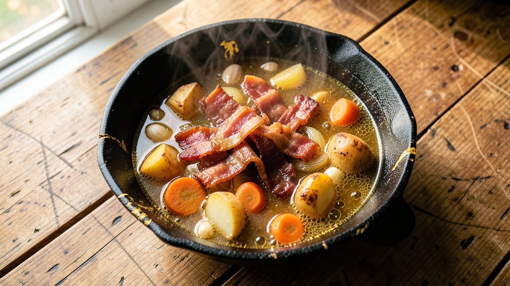 Back Porch Soup Recipe: Smoky Bacon and Celery Crown Crunch Topping