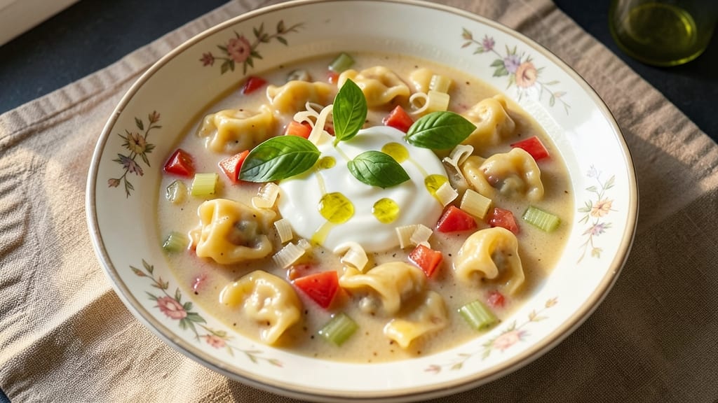 Betty Crocker Tortellini Soup Recipe: Creamy Herb Velout With Crisp Celery Crowns