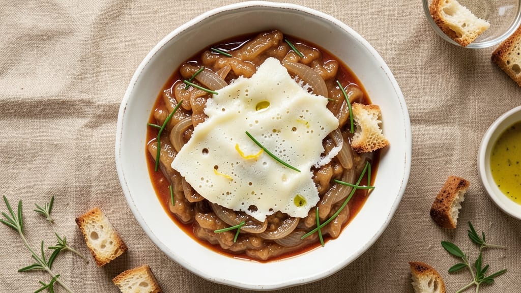 5 Star Onion Soup Recipe: Caramelized Onions and Gruyère Clouds