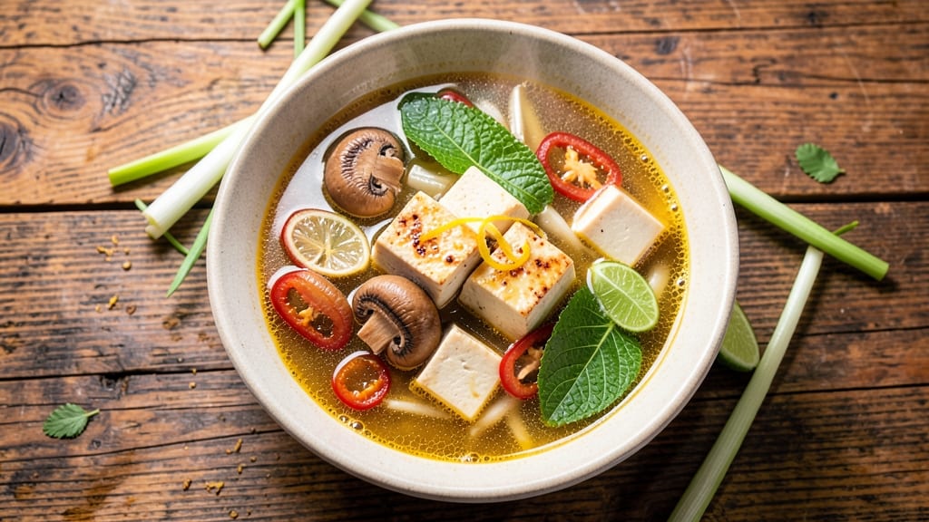 Authentic Vegetarian Tom Yum Soup Recipe: Lemongrass-Kissed Heat Without Fish Sauce