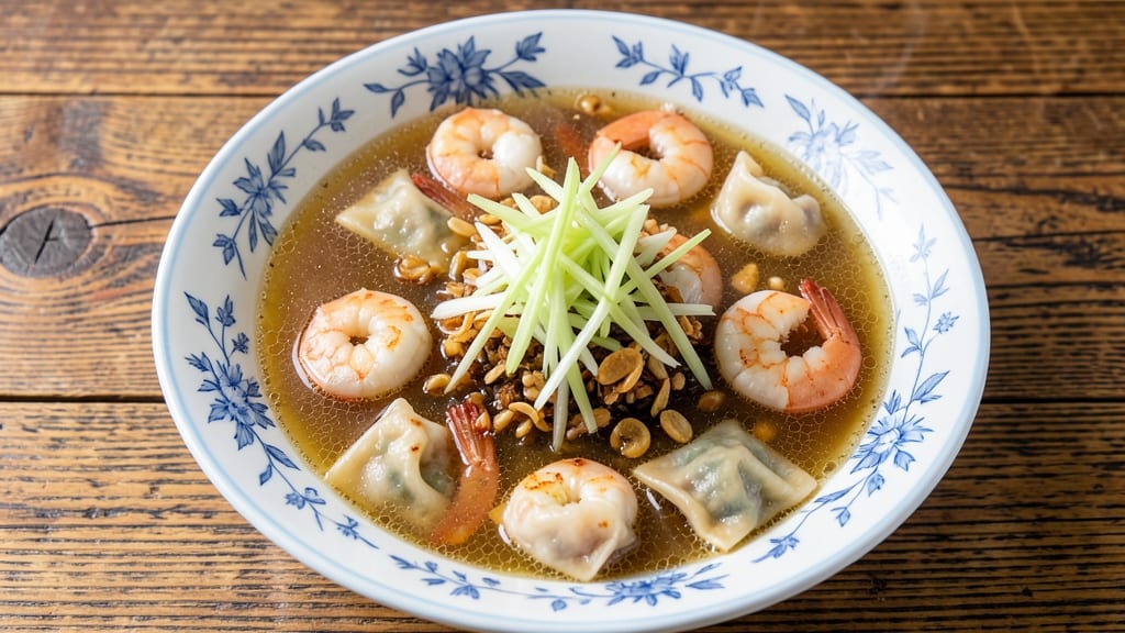 Authentic Shrimp Wonton Soup Recipe: Silky Broth With Crispy Wonton Bites