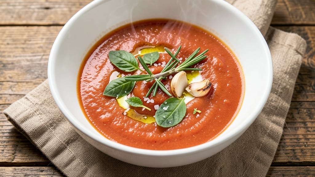 Atlanta Bread Company Tomato Soup Recipe: Velvety Tomato Base With Toasted Bread Crumb Swirl